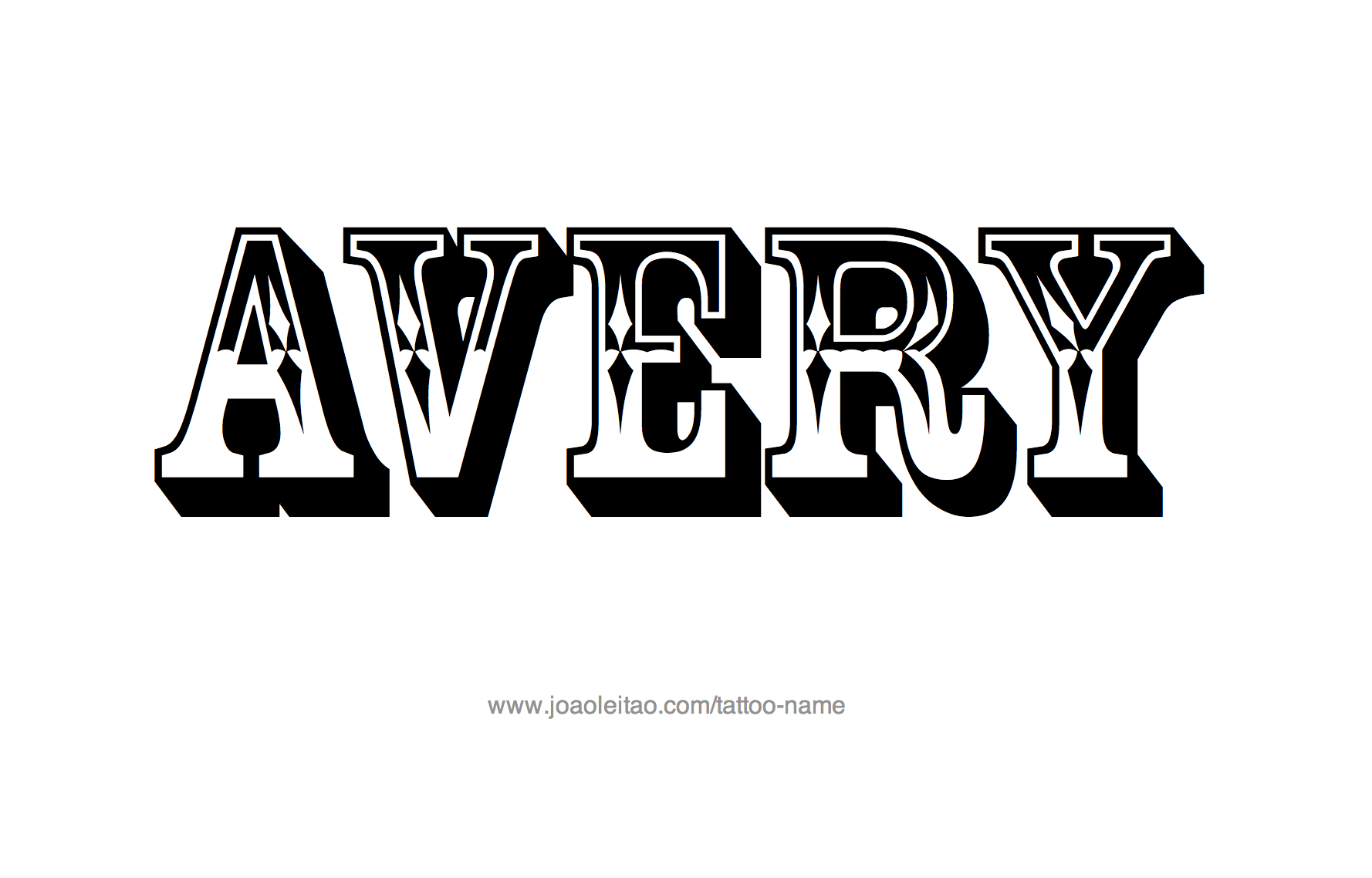 Avery Name Tattoo Designs